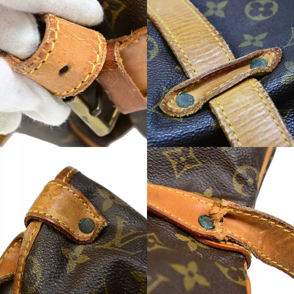 LOUIS VUITTON Logo Saumur 43 Shoulder Bag Monogram Leather Brown M42252 87YE479 - Picture 11 of 14